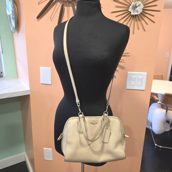 Coach Mini Nolita Tan Leather Satchel Classic Bag Crossbody Designer Handbag - Picture 1 of 16